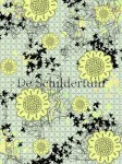 Bloemenprint op mosgroene achtergrond Bloemenprint op mosgroene achtergrond