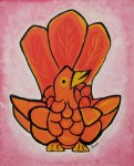 Vuurvogel, acrylverf op doek Vuurvogel, schilderij, acrylverf op doek