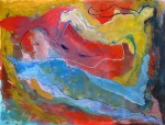 Abstract schilderij van Nico van Oosten