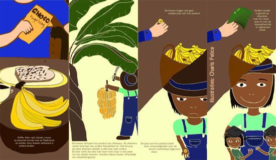 fairtrade brochure met illustraties van Charis Felice
