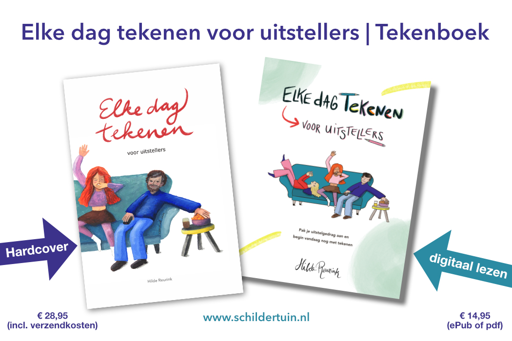 foto van het boek Elke dag tekenen voor uitstellers van Hilde Reurink