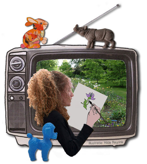 illustratie fotocollage televisie