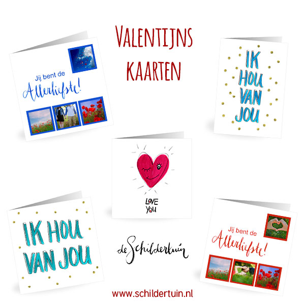 afbeelding met 5 valentijnskaarten