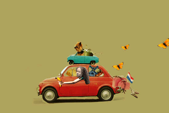 illustratie collage vakantie Nederland stap 4