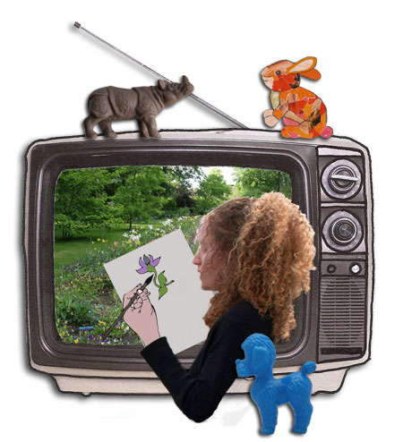 illustratie fotocollage televisie 
