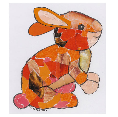 konijn collage papier