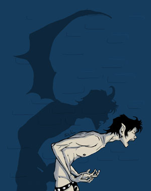 'The shadow of evil', illustratie van nDurlie