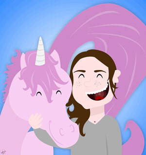 getekend zelfportret Tessa van Balen