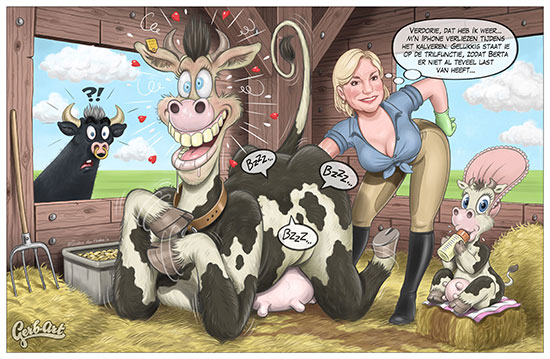 Een cartoon voor MAD - Dr.Deen, illustratie van Gerben den Heeten