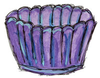 tekening van een dessert schaaltje